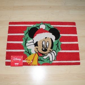 Disney Mickey Mouse Christmas Doormat Nwt Nwt